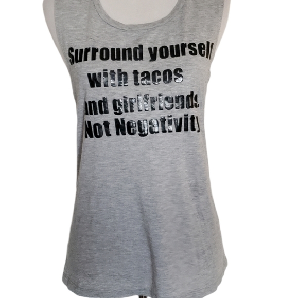 Tops - 5 for $25 tacos grey tank top